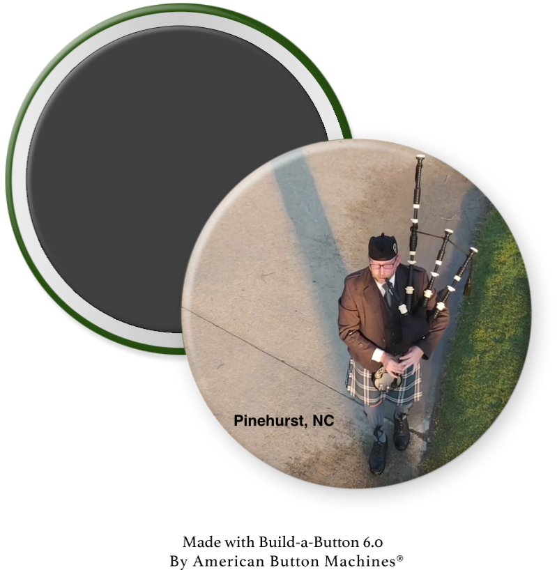 Pinehurst Bagpiper - Magnets and Memories
