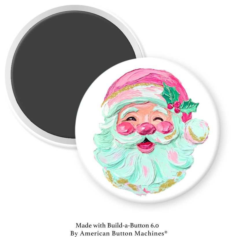 Smiling Santa with Rosy Cheeks - Magnets and Memories