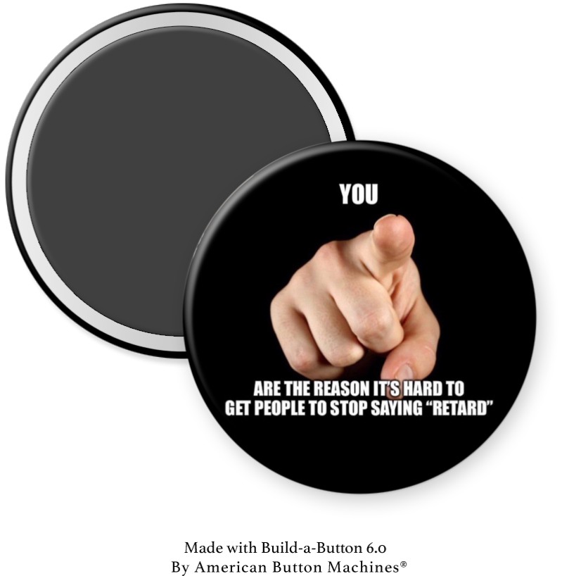 Magnets and Memories refrigerator magnet with the phrase "You are the reason why we say" in black text on a white background.