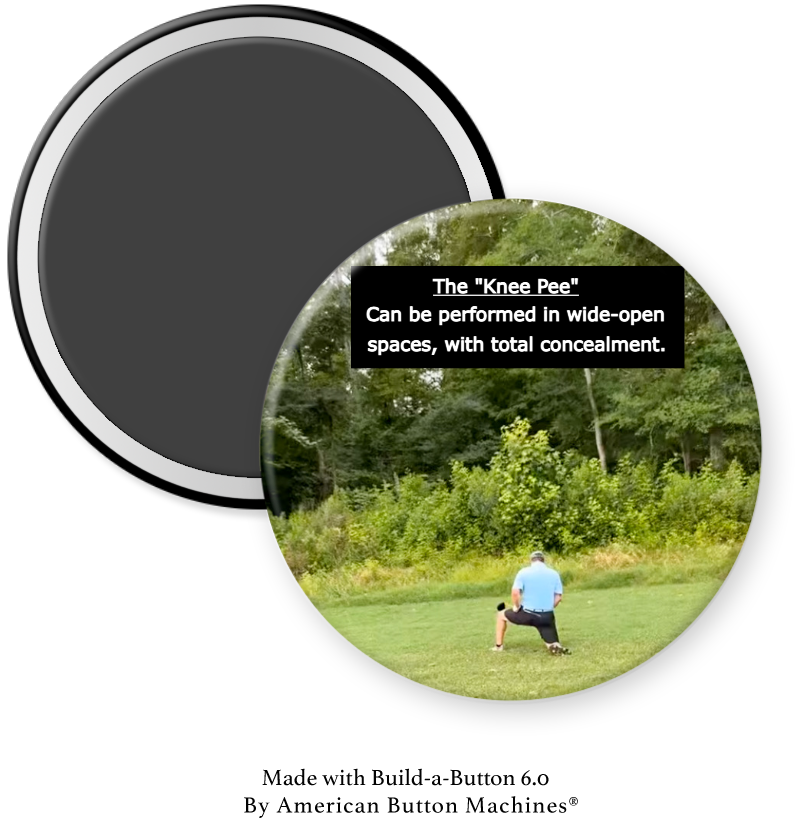The Knee Pee on the Golf Course - Magnets and Memories 