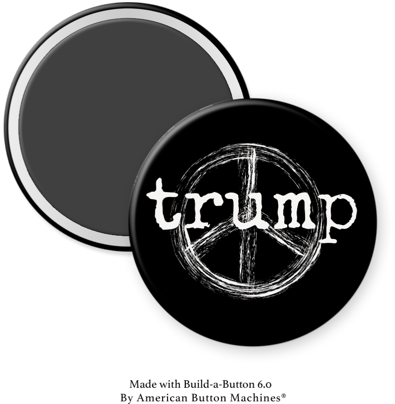 Peace Sign with trump - Magnets and Memories 