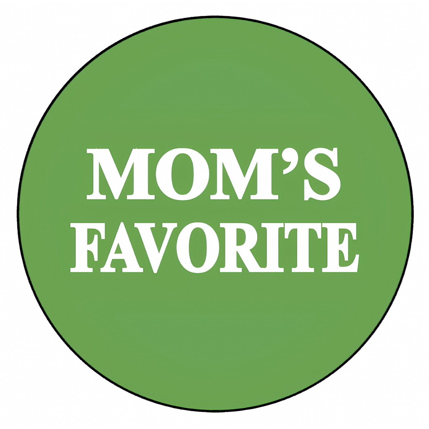 Mom’s Favorite refrigerator magnet by Magnets and Memories featuring a colorful design and playful lettering.