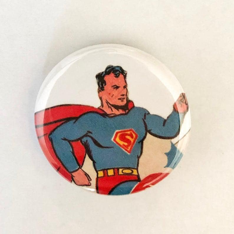 Superman 1950s Pinback - Magnets and Memories 