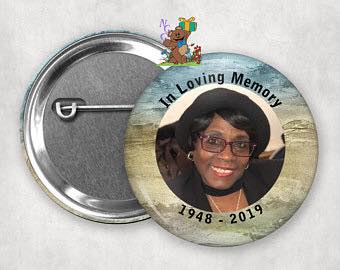 In Loving Memory Border Pinback - Magnets and Memories 