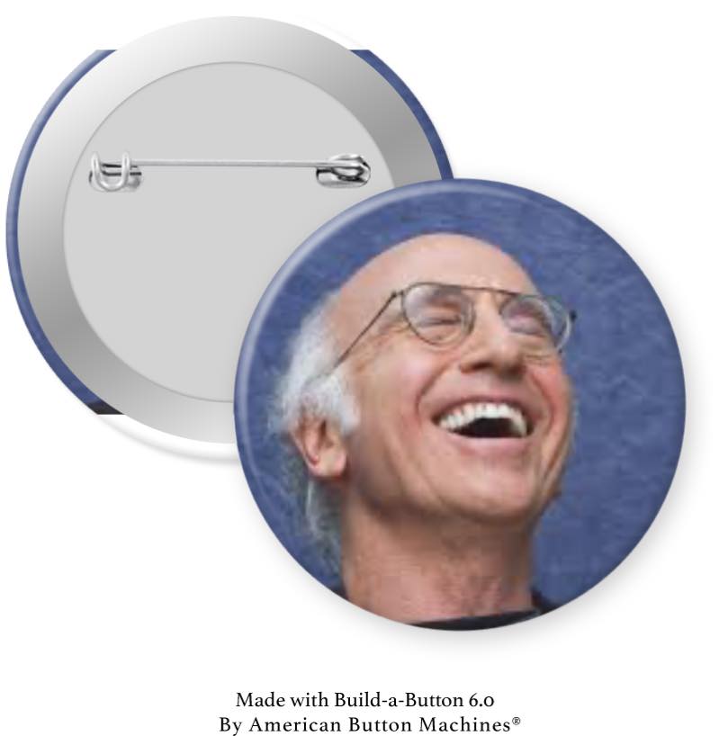 Larry David Laughing Pinback - Magnets and Memories 