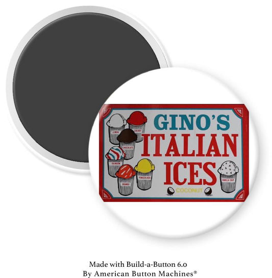 Gino's Italian Ices Sign Magnet - Magnets and Memories