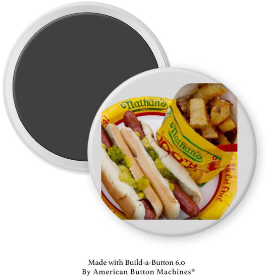Nathan's Hot Dogs n Fries Magnet - Magnets and Memories 