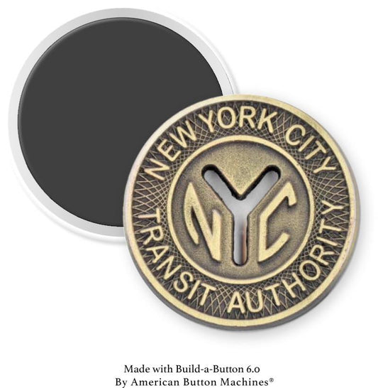 NYC Subway Token Magnet - Magnets and Memories 