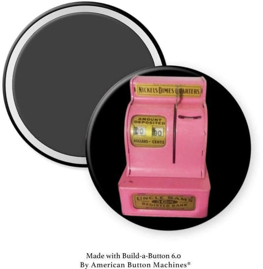 Toy Official Pink Cash Register Bank Magnet - Magnets and Memories 