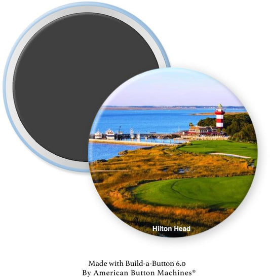 Hilton Head Golf Hole 18 and Lighthouse Magnet - Magnets and Memories 
