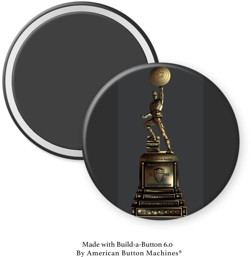 Captain America SuperHero “Just a Boy from Brooklyn” Statue Magnet - Magnets and Memories 