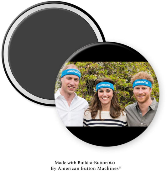 Heads Together With William Kate and Harry Magnet - Magnets and Memories 