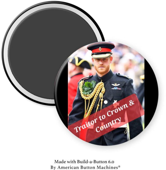 Harry Traitor to Crown & Country with Medals Magnet - Magnets and Memories 
