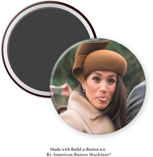 Meghan M in Brown Poop Hat Sticking Tongue Out Magnet - Magnets and Memories 