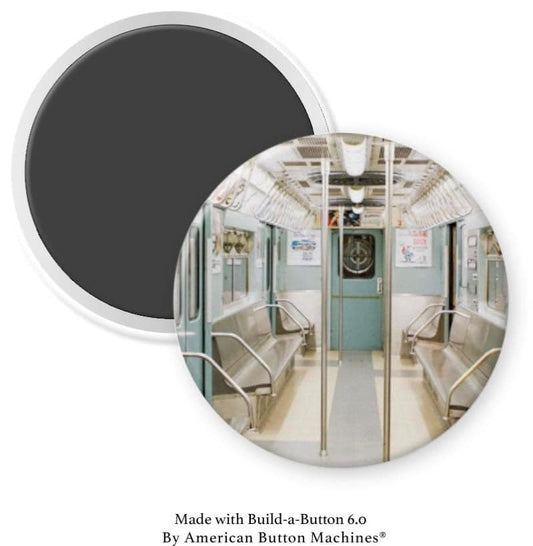 Empty NYC Train Car Magnet - Magnets and Memories 