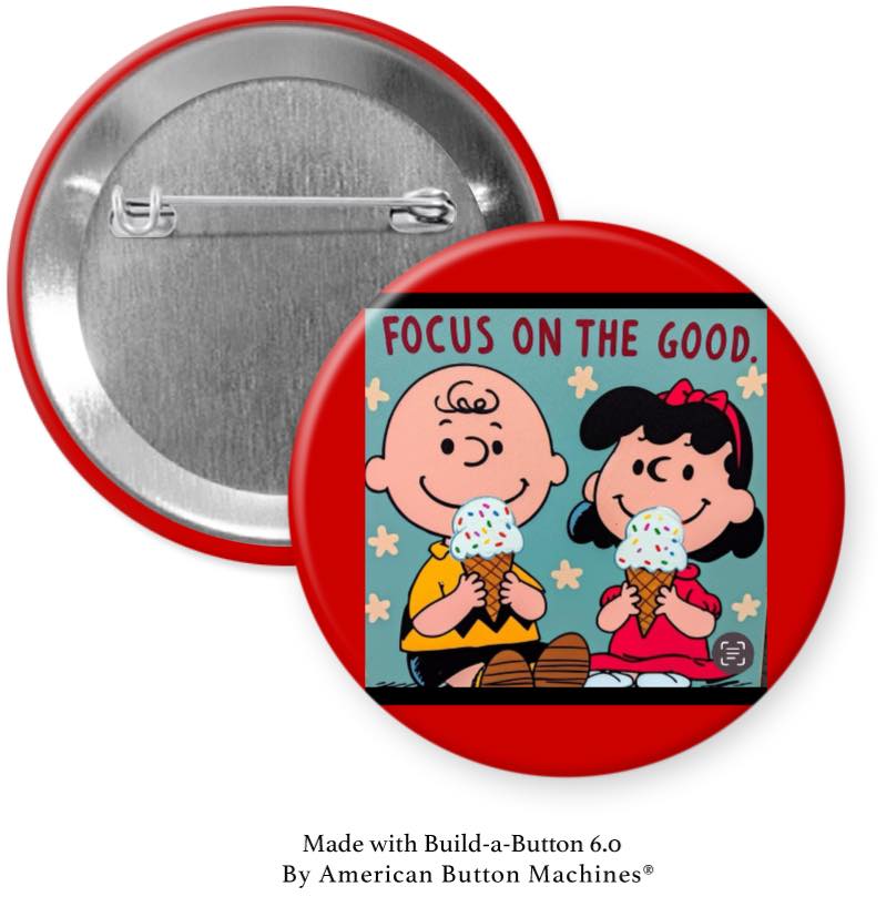 Charlie Brown “Focus on the Good” Ice Cream Magnet - Magnets and Memories 