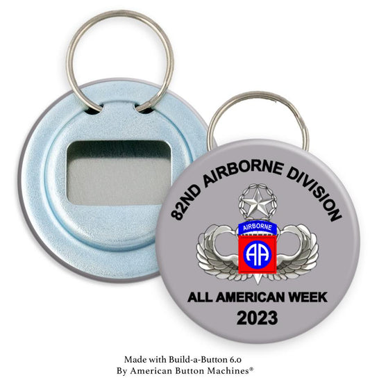 82nd Airborne Division on gray 2023 Bottle Opener - Magnets and Memories 