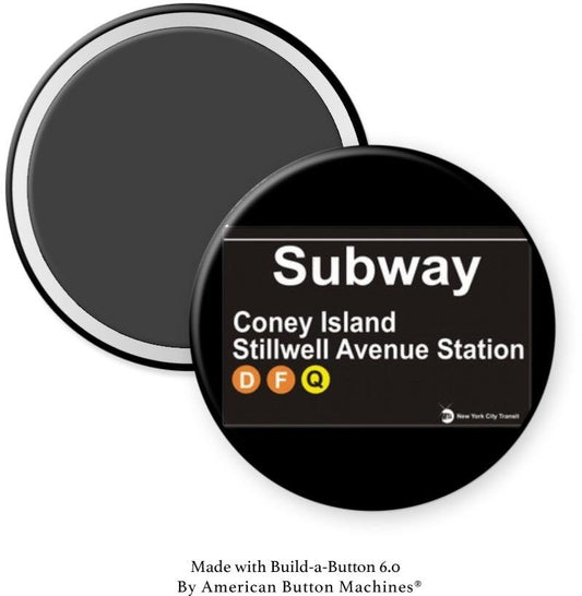 Subway Coney Island Sign Magnet - Magnets and Memories 
