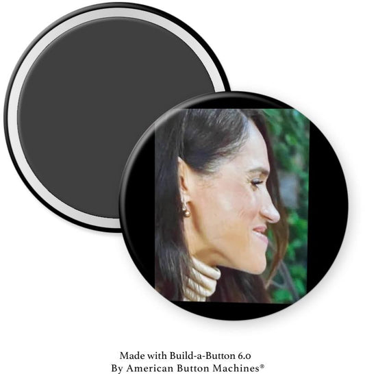 Meghan Markle Side Profile with Prominent Nose n Jaw Magnet - Magnets and Memories 
