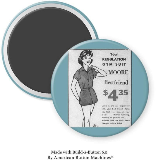 High School Regulation Gym Suit Magnet - Magnets and Memories 