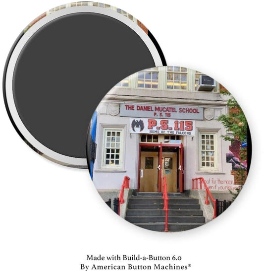 P.S. 115 Home Of The Falcons Banner Magnet - Magnets and Memories 