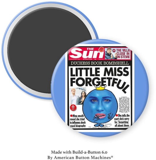 Cover of Meghan Markle “Little Miss Forgetful” Magnet - Magnets and Memories 