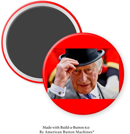 King Charles Tipping Hat Magnet - Magnets and Memories 