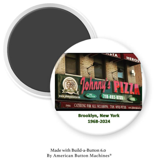 Johnny's Pizza Outside Sign Brooklyn Magnet - Magnets and Memories