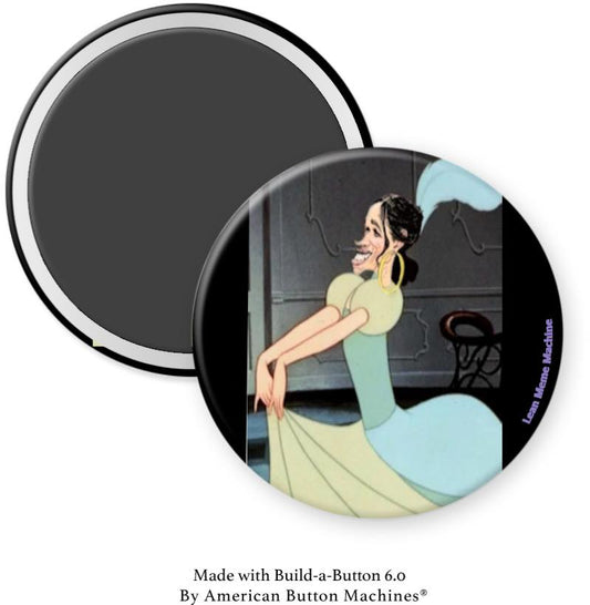 Meghan Markle in Cinderella Dress Cartoon Magnet - Magnets and Memories 