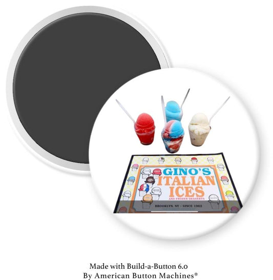 Gino's Italian Ices Four Flavors Magnet - Magnets and Memories