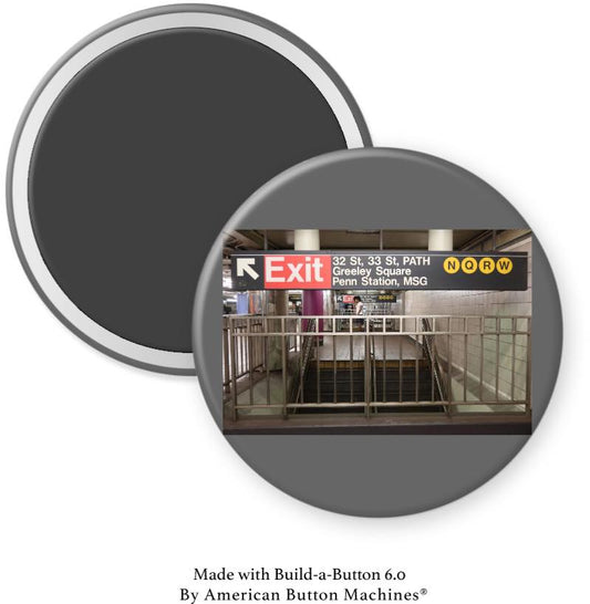 Penn Station Exit Sign Magnet - Magnets and Memories 