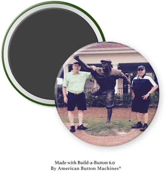 Payne Stewart Statue in Pinehurst with Friends Magnet - Magnets and Memories 