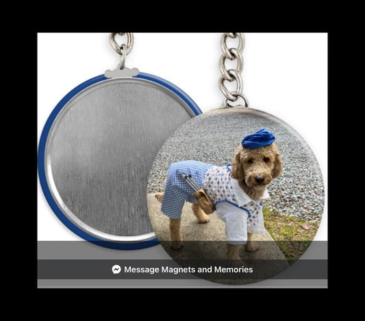 Dog As A Golf Caddie Keychain - Magnets and Memories 