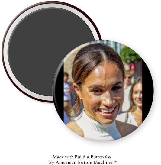 Meghan M is Natural in White Sleeveless Top Magnet #7 - Magnets and Memories 