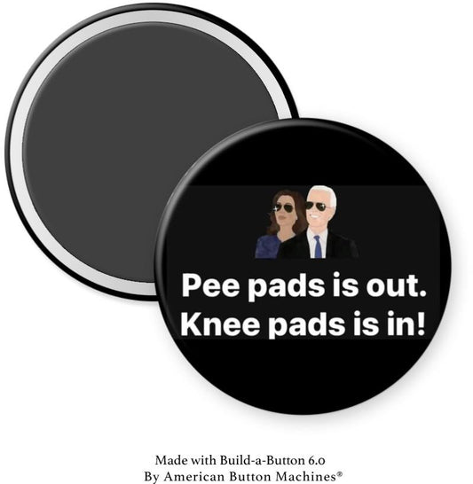 Biden Harris Pee n Knee Pads Magnet - Magnets and Memories