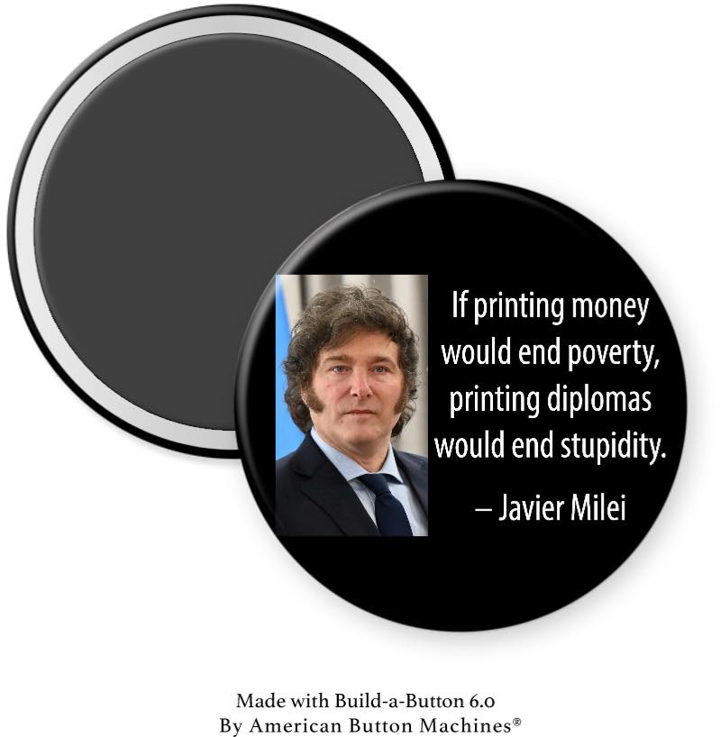 Print Money Cure Stupidity Magnet - Magnets and Memories