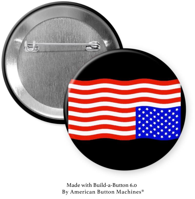 Upside Down America Flag Pinback - Magnets and Memories