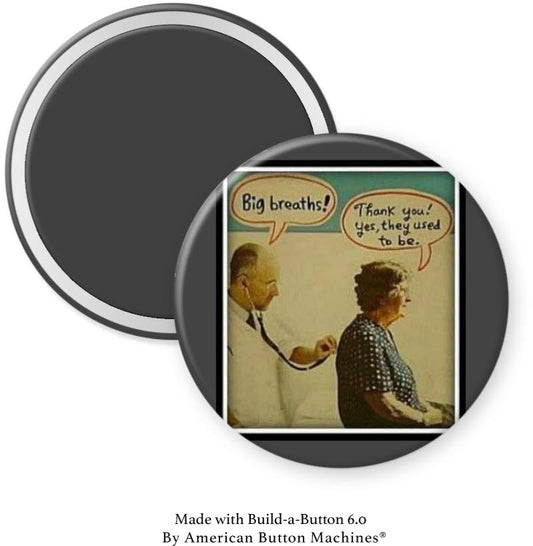 Big Breaths Breasts Magnet - Magnets and Memories