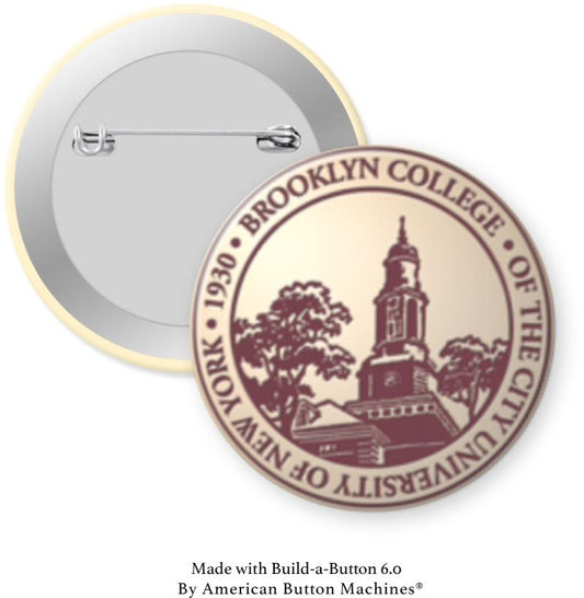 Brooklyn College Logo 1930 Pinback - Magnets and Memories