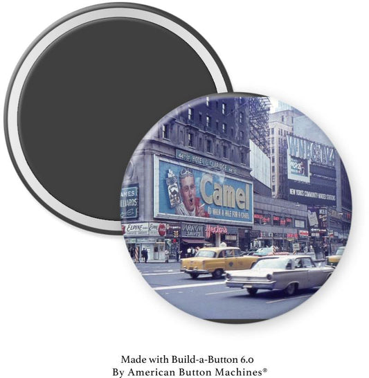 Camel Cigarettes Smoking Sign in Times Square Magnet - Magnets and Memories