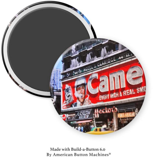 Camel Smoking Sign Times Square Magnet - Magnets and Memories