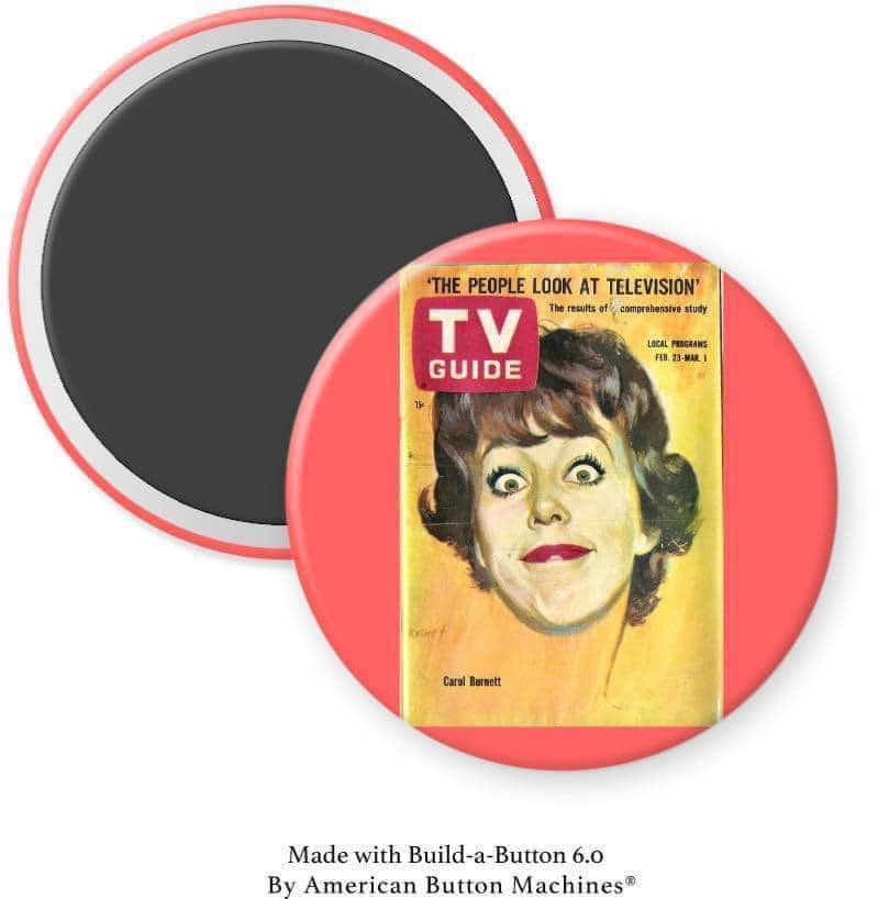 Carol Burnett on Cover TV Guide Magnet - Magnets and Memories