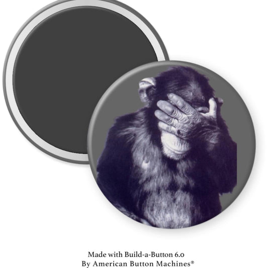 Chimpanzee Facepalm Magnet - Magnets and Memories
