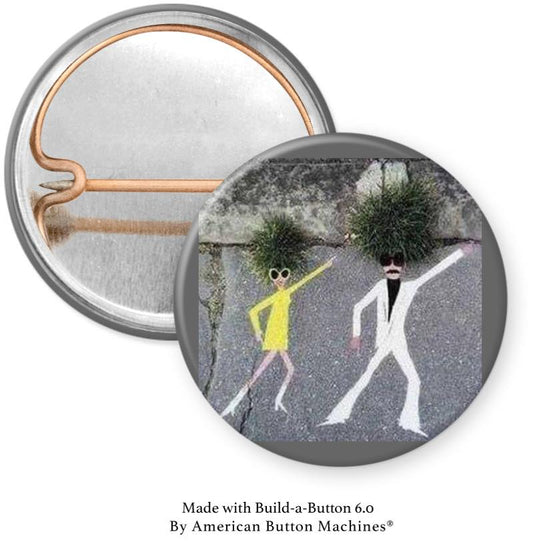 Disco Street Art on Outdoor Wall Pinback - Magnets and Memories