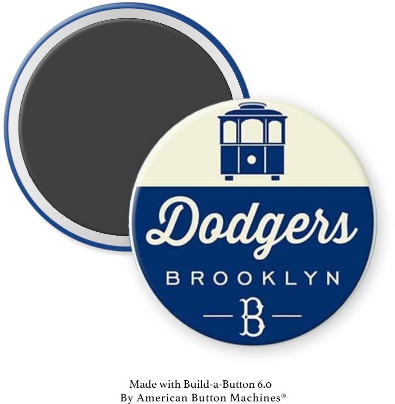 Dodgers Brooklyn Logo #2 Magnet - Magnets and Memories