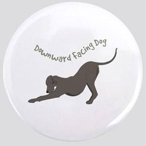Downward Facing Dog Yoga Pinback - Magnets and Memories