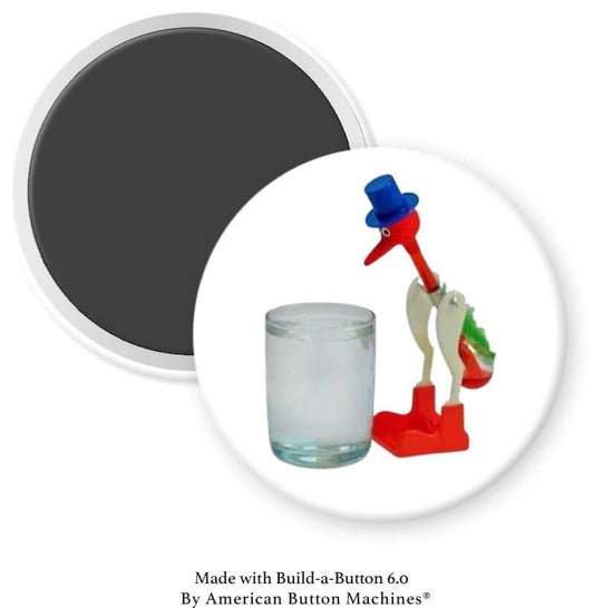 Drinking Bird with Water Glass Magnet - Magnets and Memories