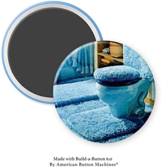 Fancy Bathroom with Carpet Everywhere 1950s Magnet - Magnets and Memories