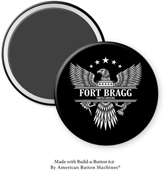 Fort Bragg Eagle on Black Magnet - Magnets and Memories