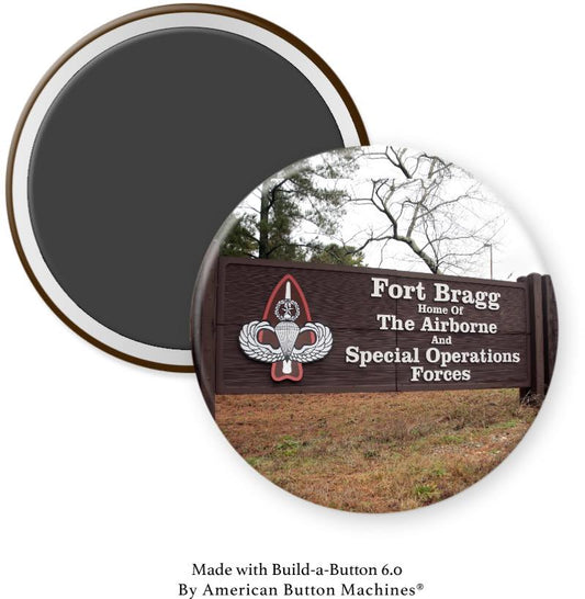 Fort Bragg Entrance Sign Magnet - Magnets and Memories